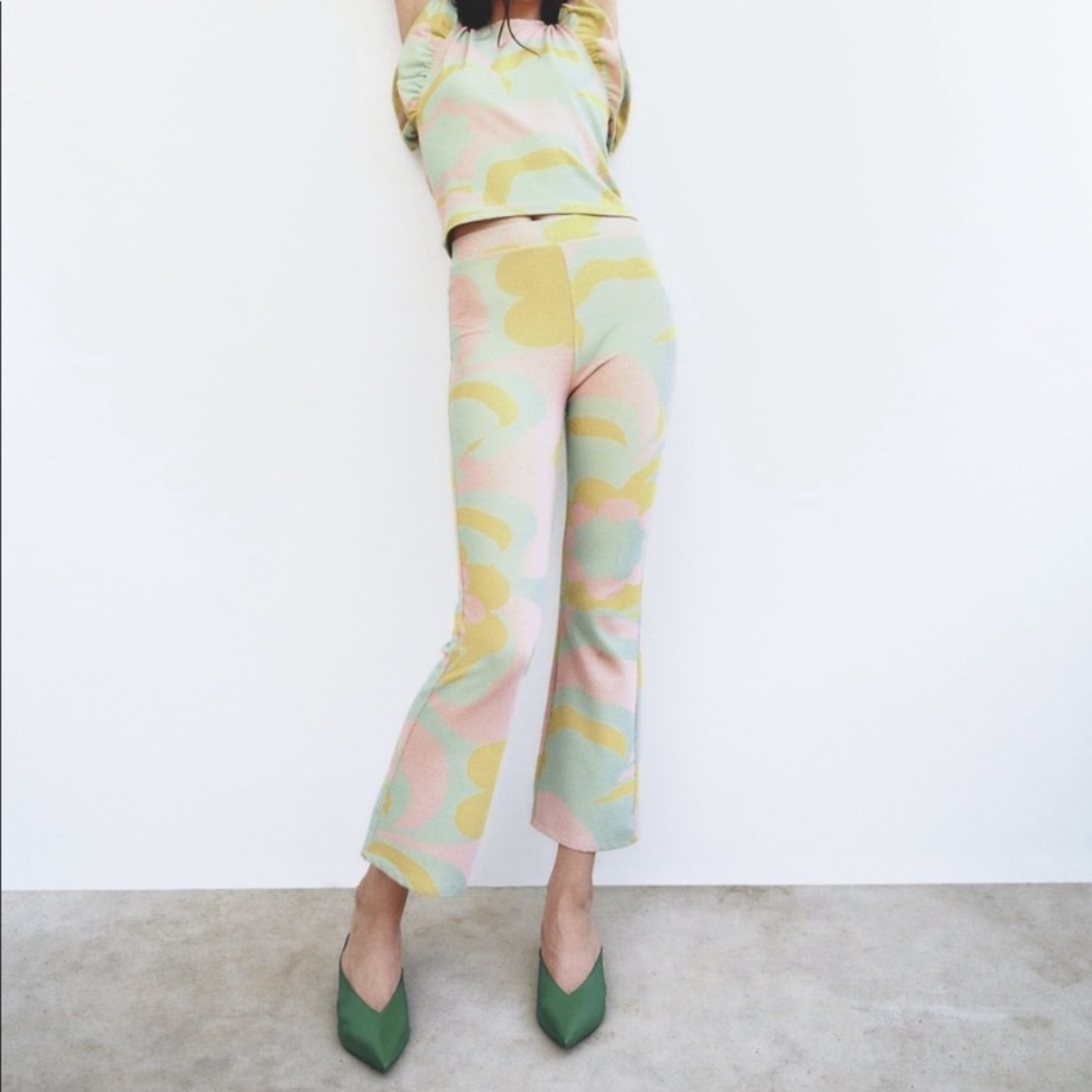 Zara Full Length Jacquard Pants